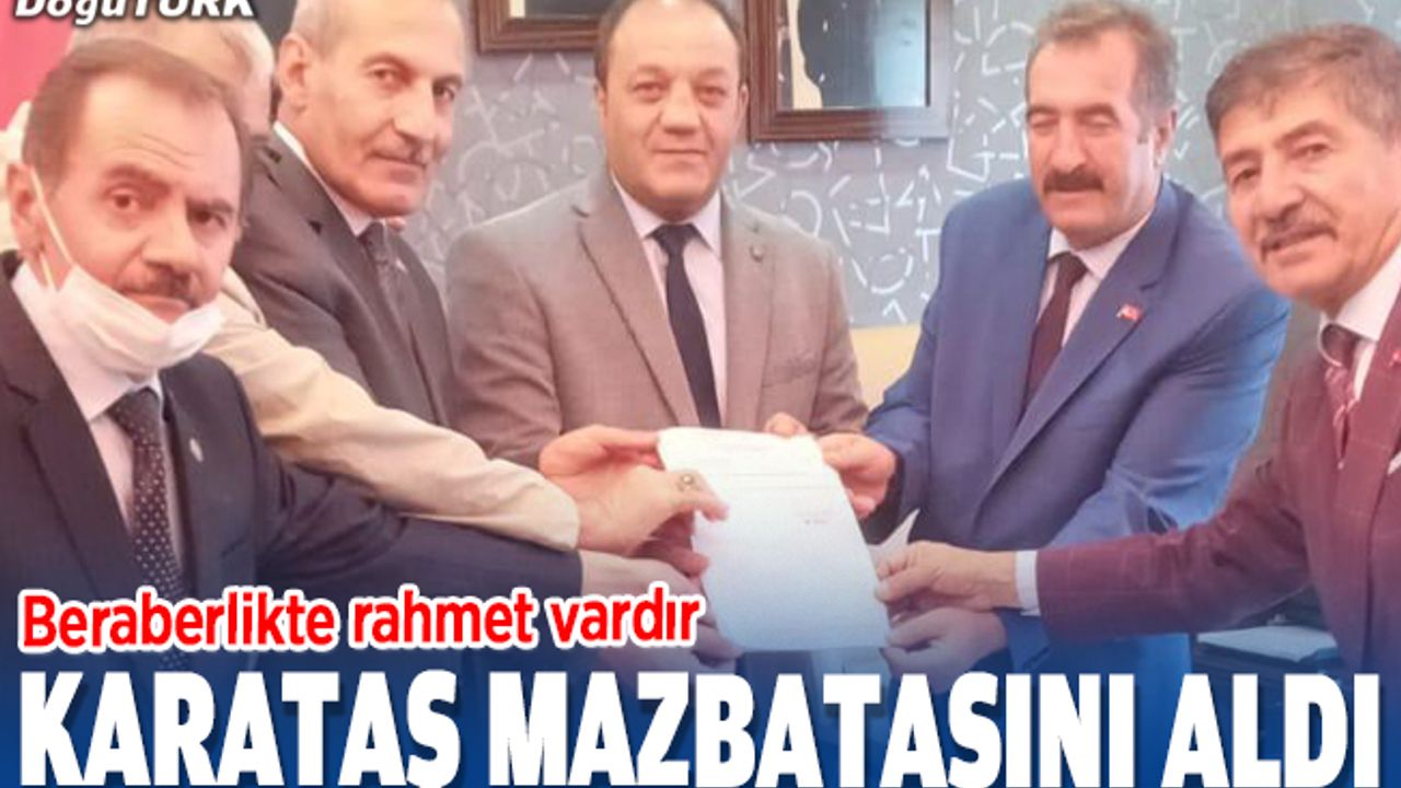 MHP İl Başkanı Karataş mazbatasını aldı