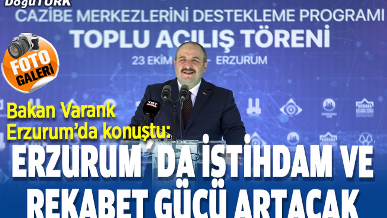 Bakan Varank: Erzurum, 4 mevsim turist çeksin istiyoruz