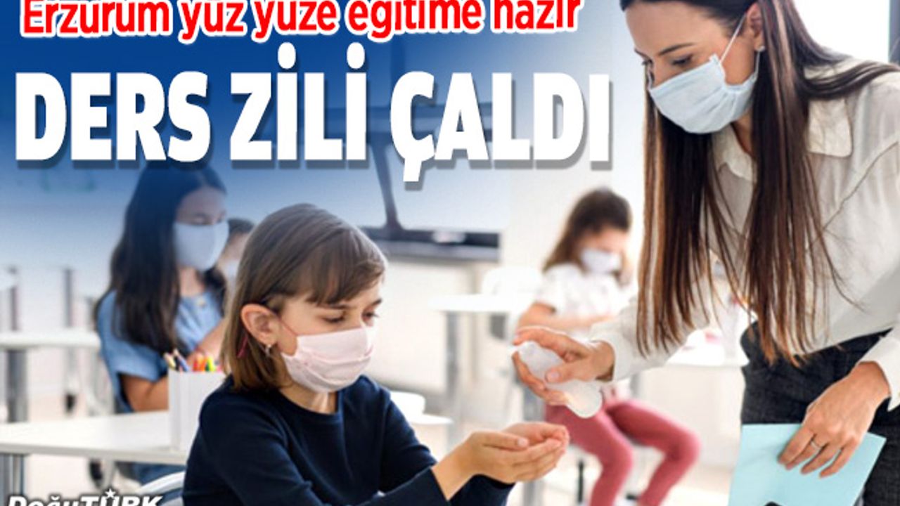 Maskeli eğitim için ders zili günü