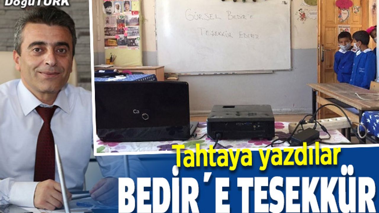 Öğrencilerden Sağlık Müdürü Bedir'e teşekkür