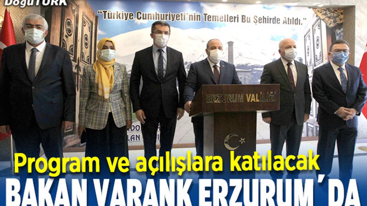 Sanayi ve Teknoloji Bakanı Mustafa Varank, Erzurum'da