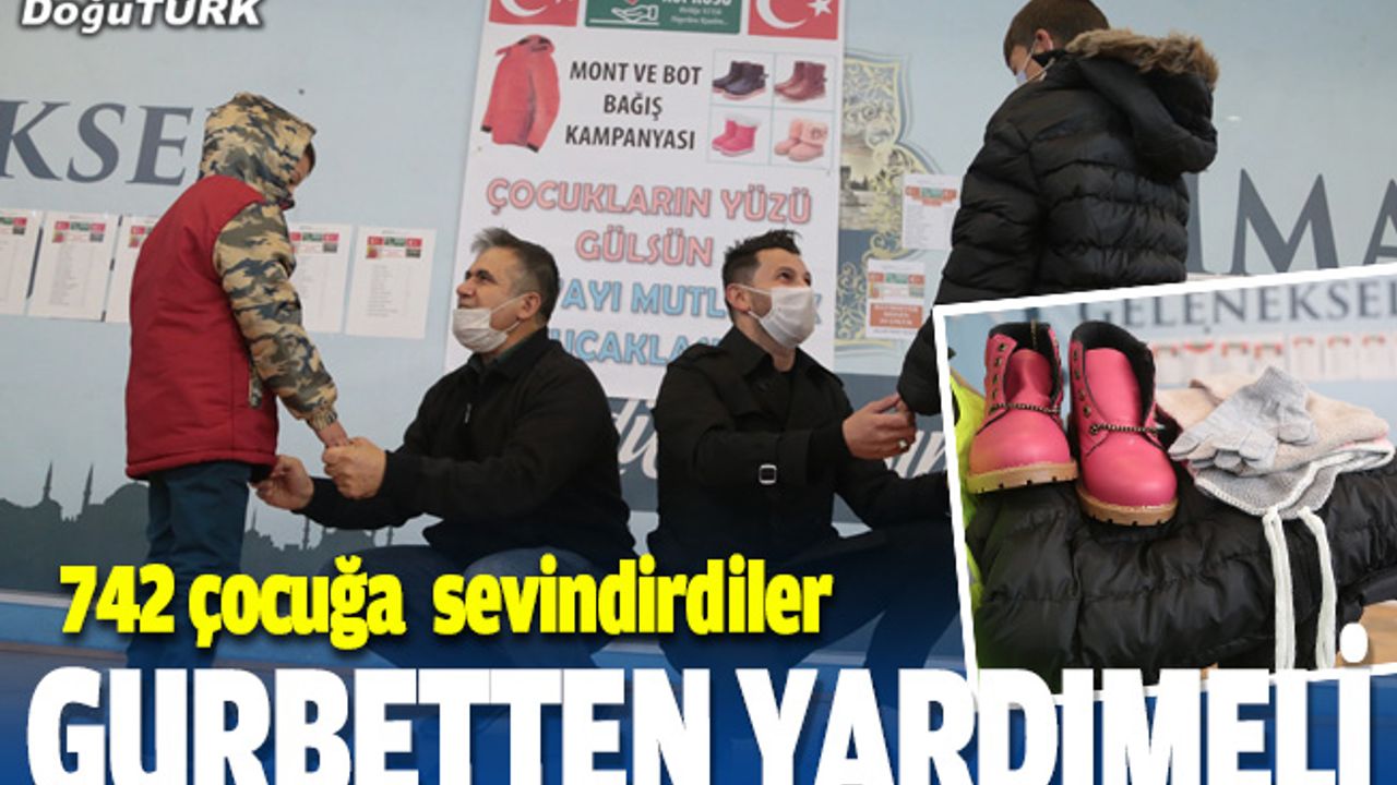 Gurbetçi hayırseverlerden Erzurum'daki ihtiyaç sahibi çocuklara yardım