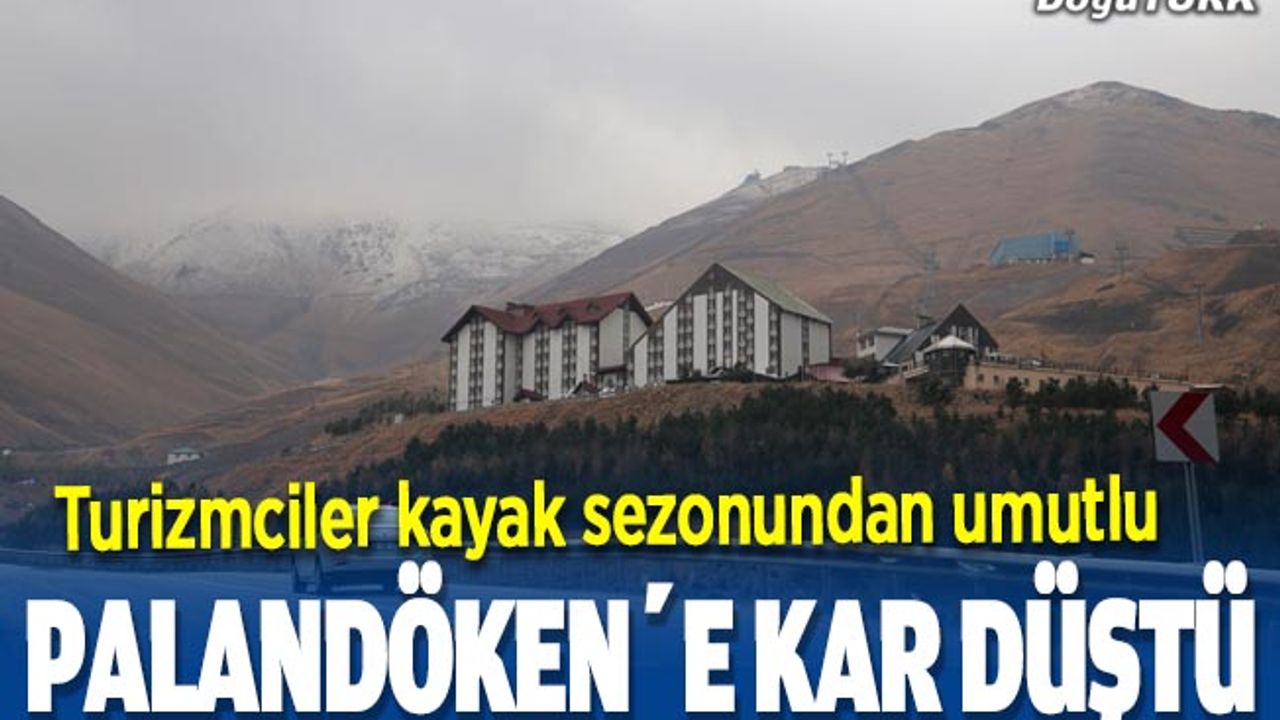 Palandöken Kayak Merkezi'ne mevsimin ilk karı düştü