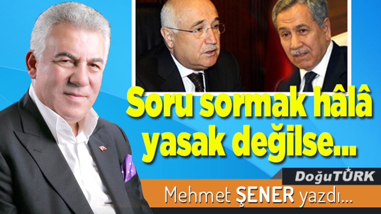 Soru sormak hâlâ yasak değilse…