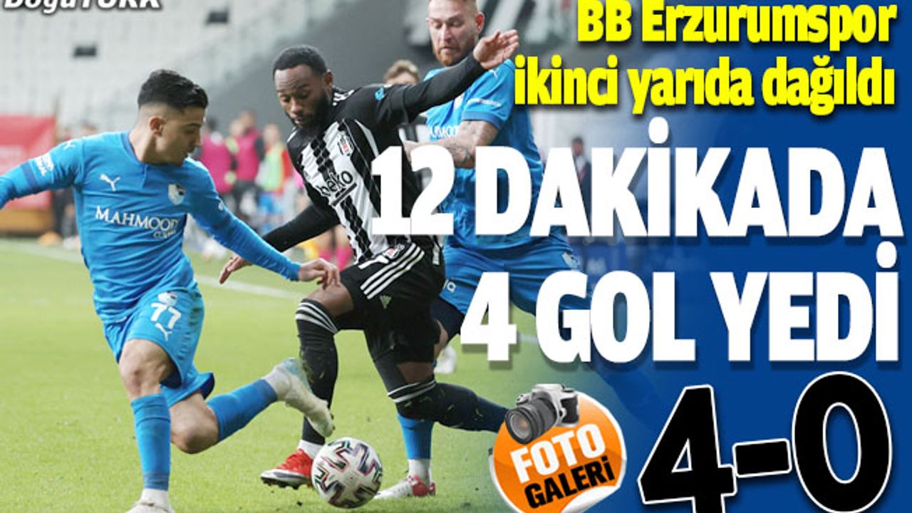 BB Erzurumspor ikinci yarıda dağıldı; 12 dakikada 4 gol