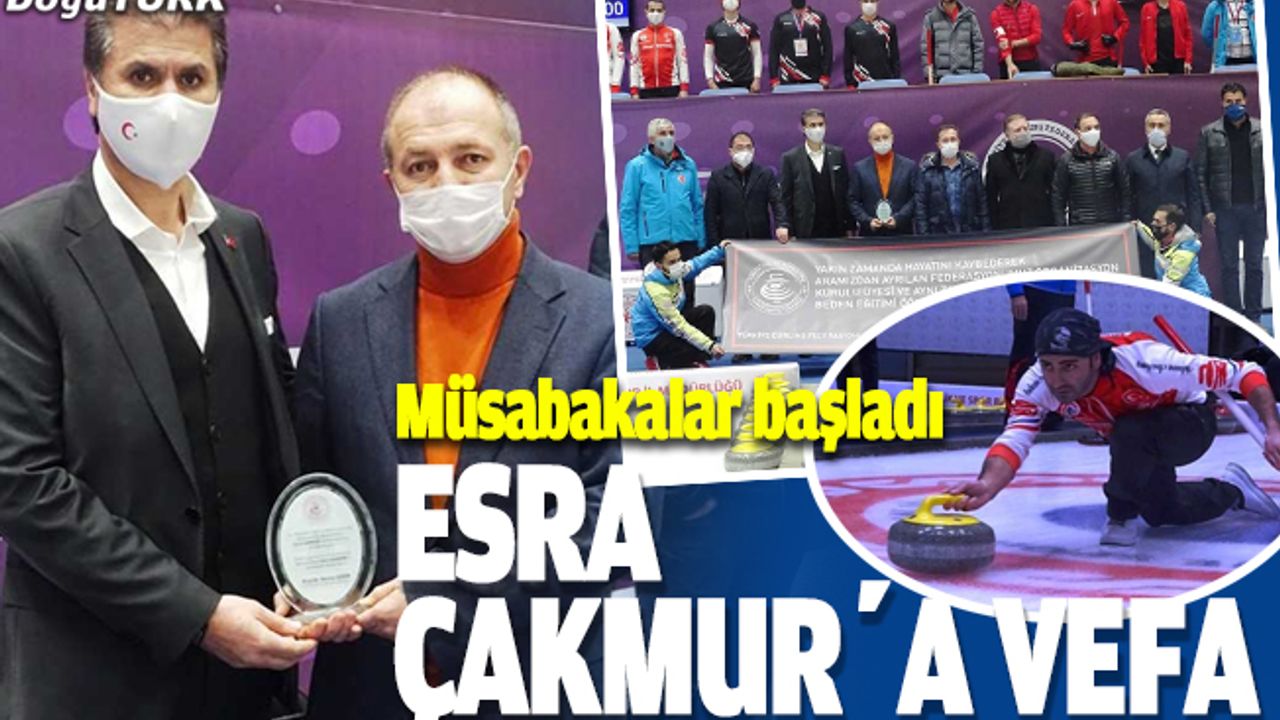 Erzurum'da "Esra Çakmur Curling 2. Lig Müsabakaları" başladı