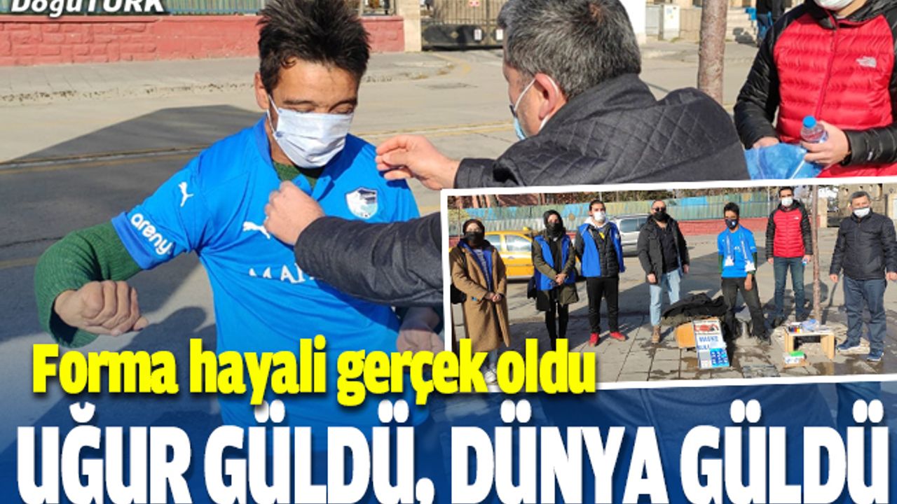 Mendil satan engelli Uğur'un Erzurumspor forması hayali gerçek oldu