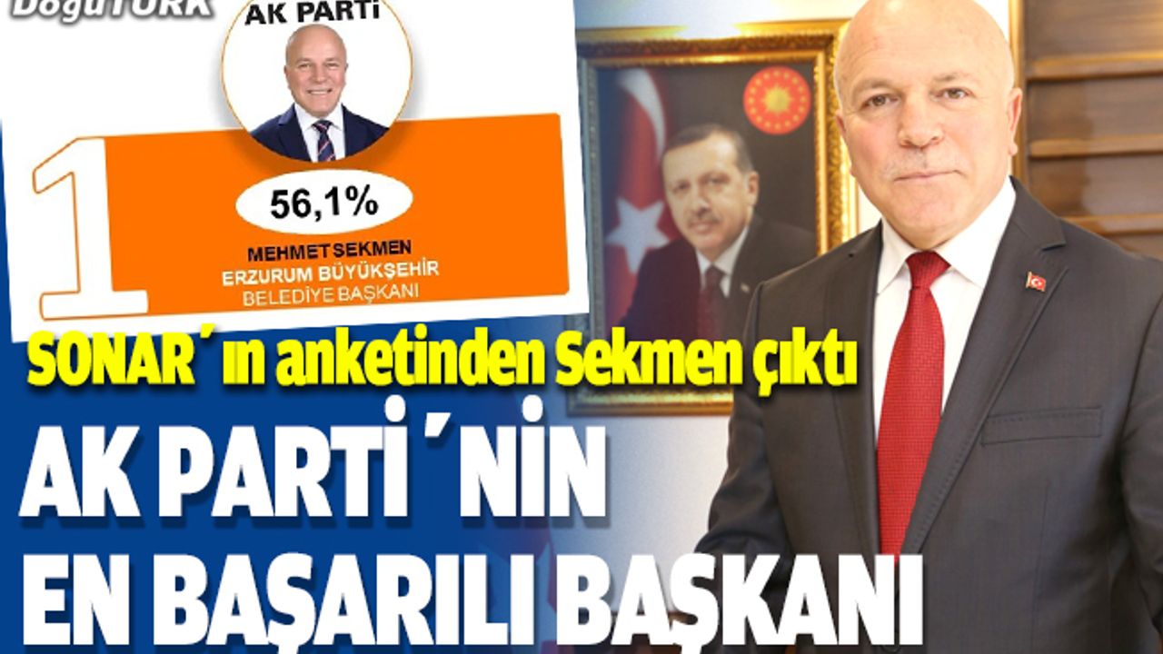 AK Parti’nin en başarılı Büyükşehir Belediye Başkanı: Mehmet Sekmen