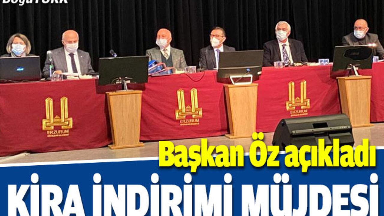 Başkan Öz'den yüzde 50 kira indirimi müjdesi