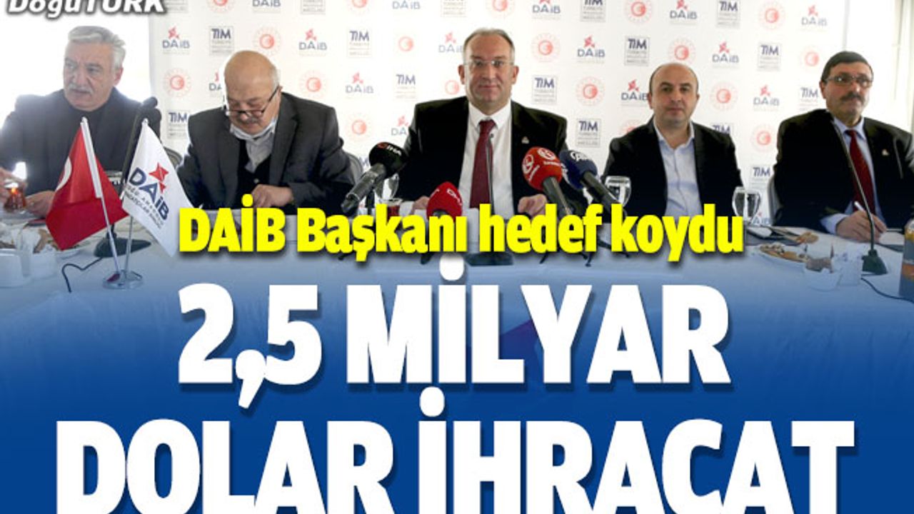 Doğu'daki ihracatçılar 2021'de 2,5 milyar dolarlık ihracat hedefliyor