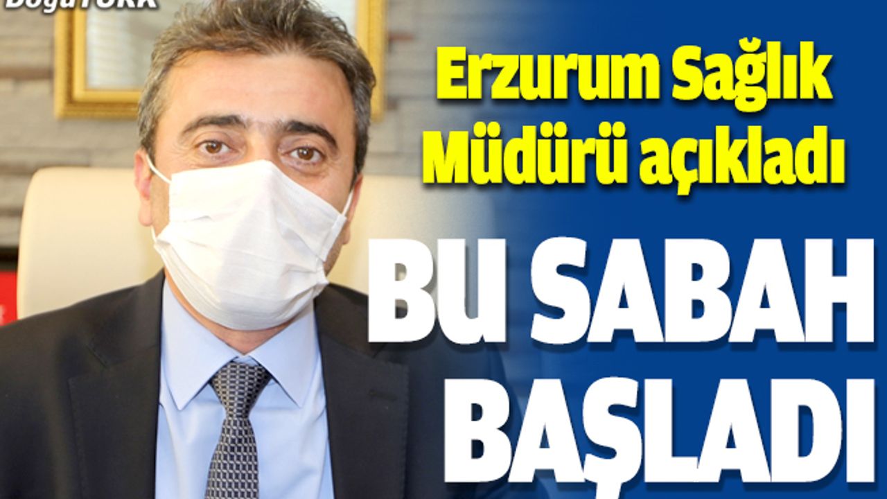 Erzurum'da sağlıkçılar aşı oluyor
