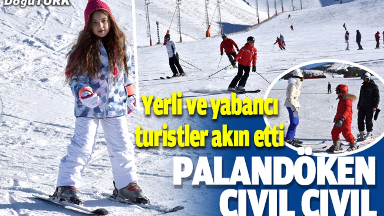 Yerli ve yabancı turistler Palandöken'de yoğunluk oluşturdu