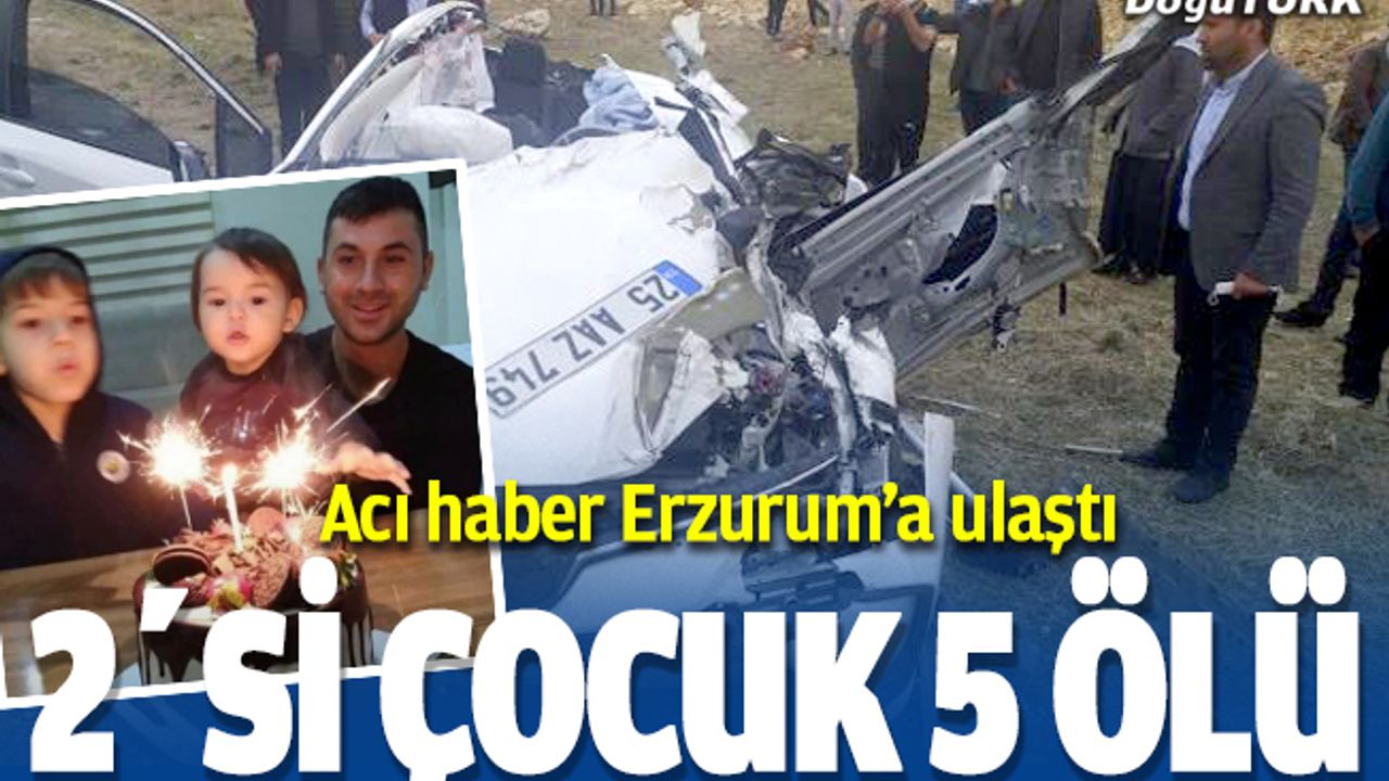 Acı haber Erzurum’a ulaştı, Uzman çavuş ve ailesi kazada yok oldu