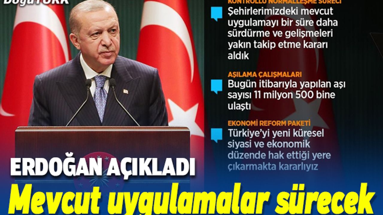 Cumhurbaşkanı Erdoğan: Yerli aşımız hazır hale gelene kadar yurt dışından aşı tedarikini sürdüreceğiz