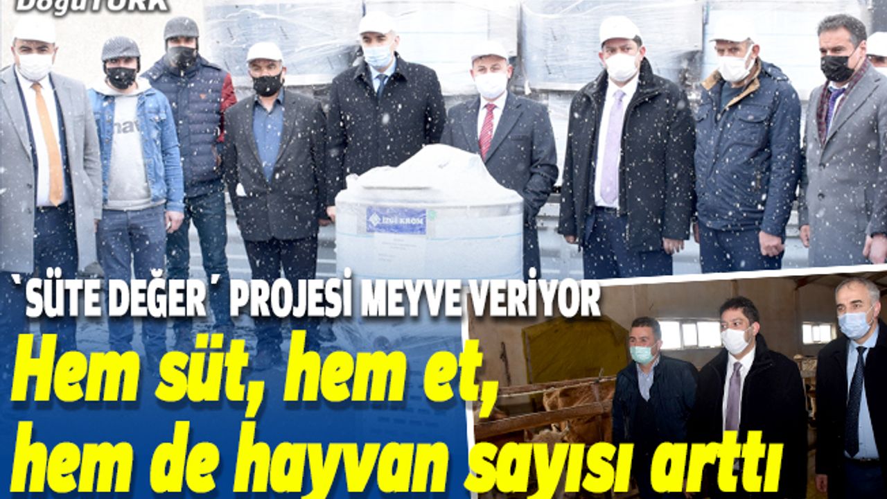 Erzurum'da yürütülen "Süte Değer" projesi meyve vermeye başladı