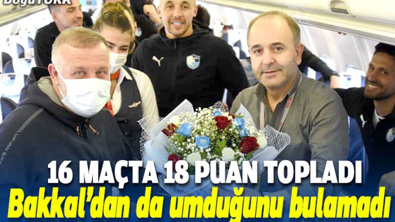 Erzurumspor, Bakkal yönetiminde de umduğunu bulamadı