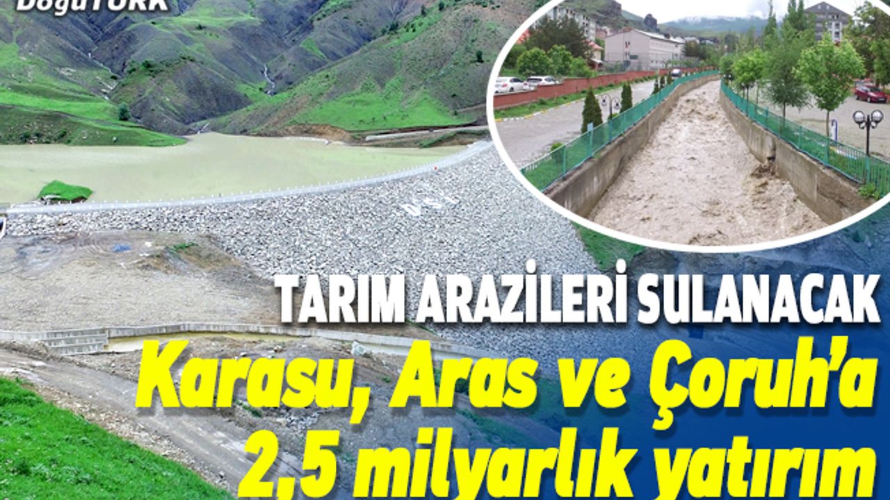 Karasu, Aras ve Çoruh'a 2,5 milyar liralık yatırım