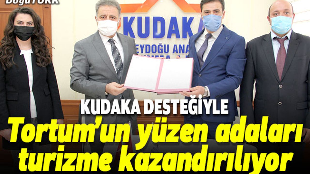 Tortum’un yüzen adaları turizme kazandırılıyor