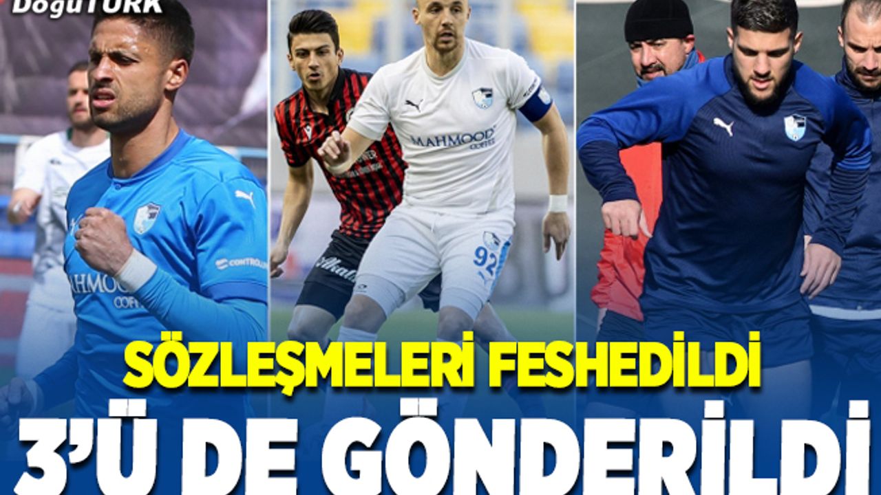 BB Erzurumspor'da 3 futbolcu ile yollar ayrıldı