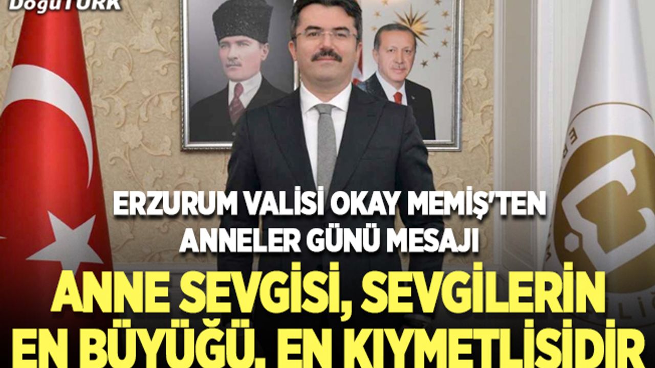 Erzurum Valisi Okay Memiş'ten Anneler Günü mesajı