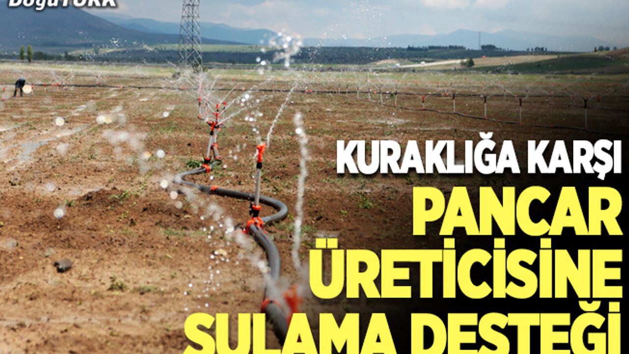 Kuraklığa karşı pancar üreticilerine yağmurlama sistemi desteği