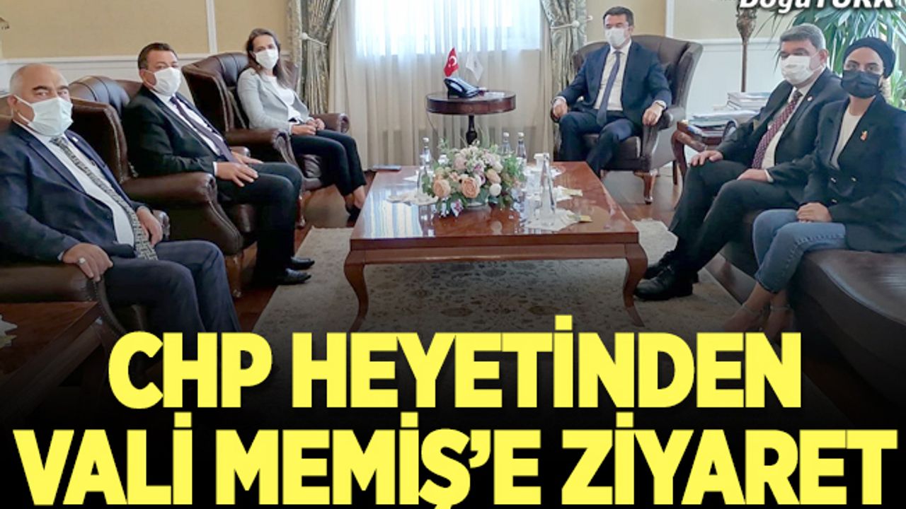 CHP Genel Başkan Yardımcısı İlgezdi, Vali Memiş'i ziyaret etti