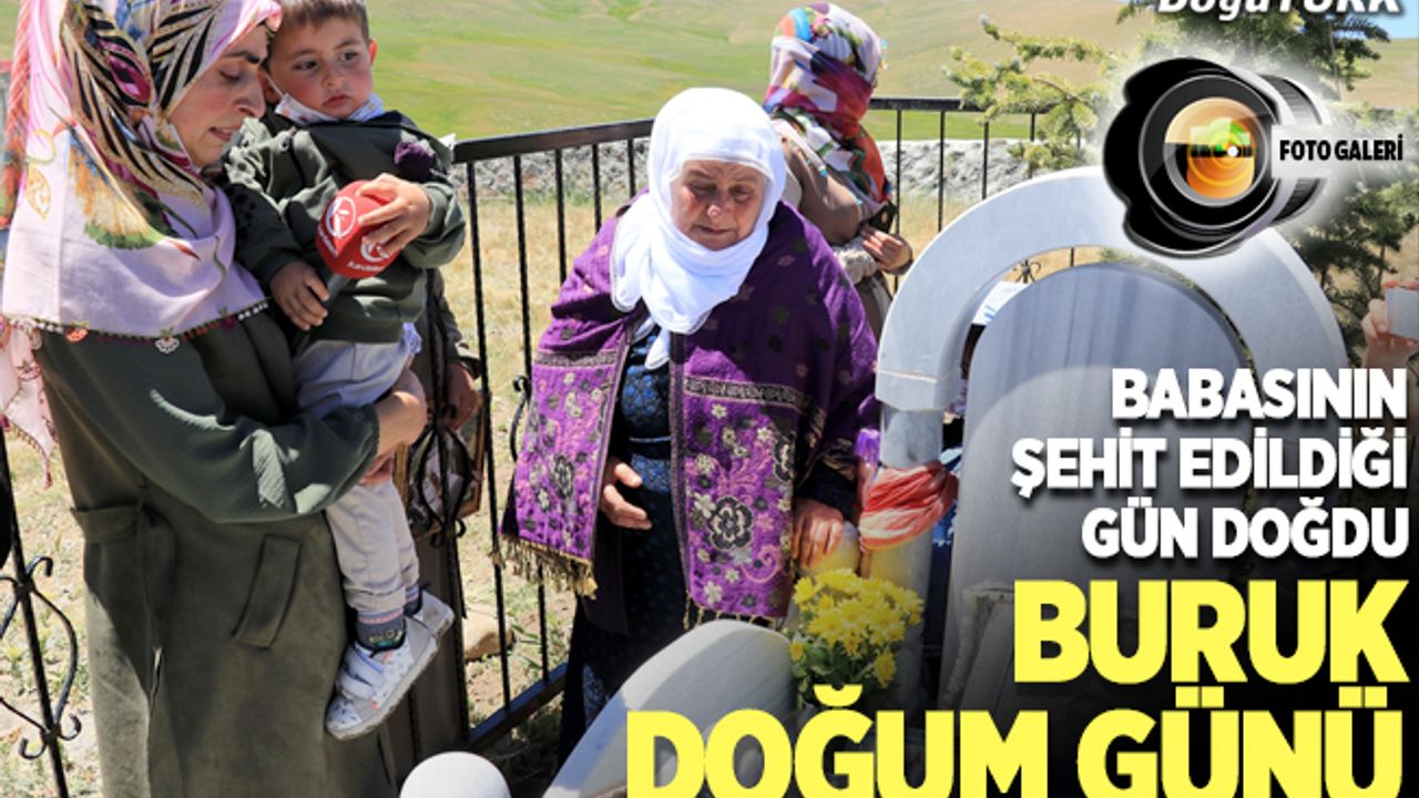 Terör örgütü PKK'nın katlettiği babasının mezarı başında buruk doğum günü..