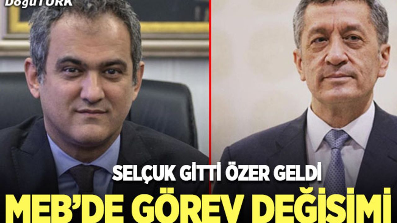 Milli Eğitim Bakanlığına Mahmut Özer atandı