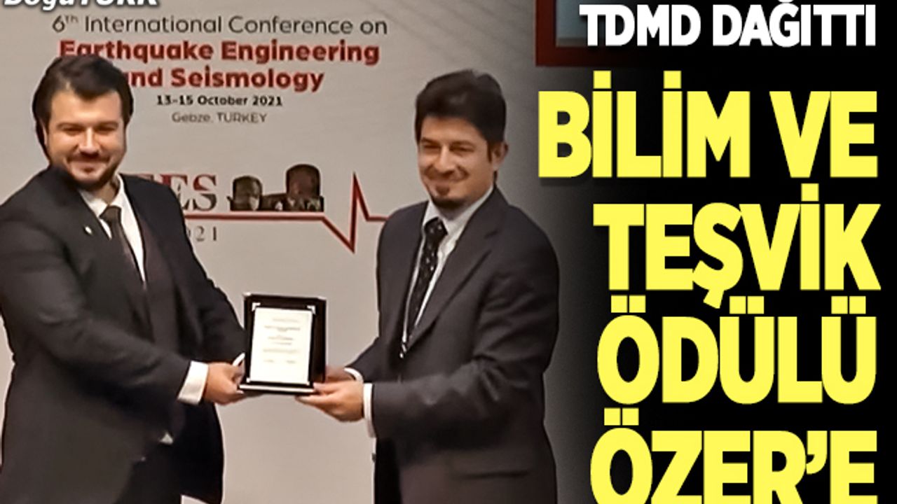 TDMD Bilim ve Teşvik Ödülü Doç. Dr. Özer’e