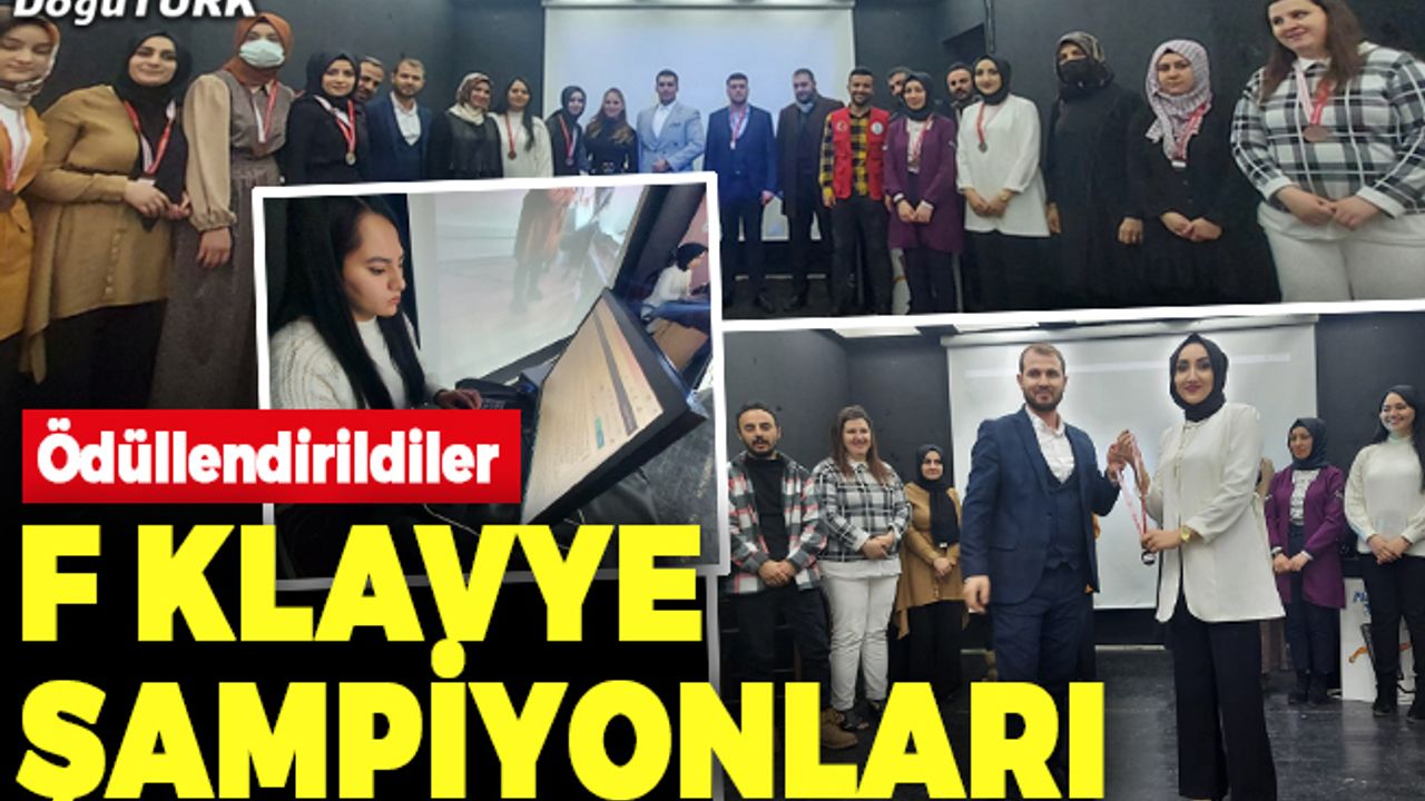 F klavyeyi en hızlı kullananlar ödüllendirildi