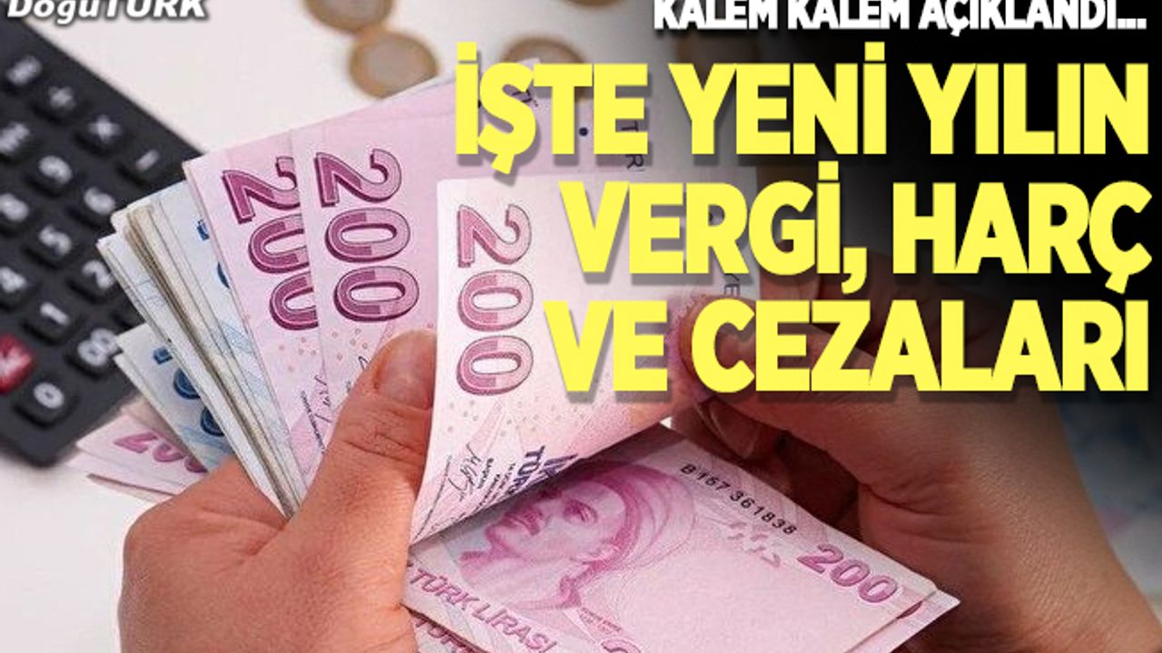 İşte 2022'de uygulanacak vergi, ceza ve harçlar