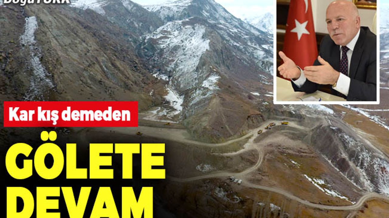 Büyükşehir kar kış demeden gölet yapımına devam ediyor
