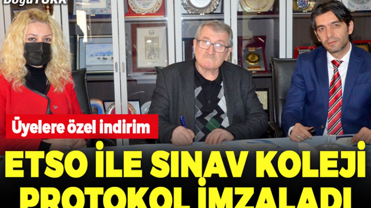 ETSO ile Sınav Koleji protokol imzaladı