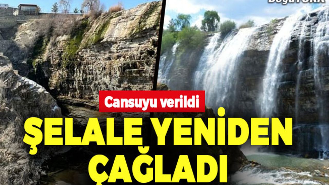 Şelale can suyuna kavuştu, yeniden çağladı