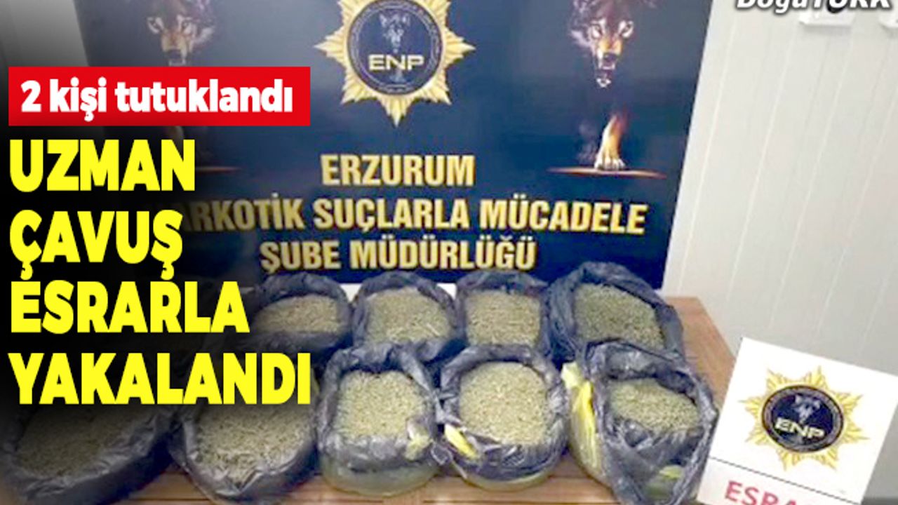 Uzman Çavuş’un aracından 10 kilo esrar çıktı