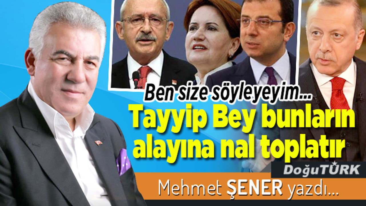 Ben size söyleyeyim… Tayyip Bey bunların alayına nal toplatır