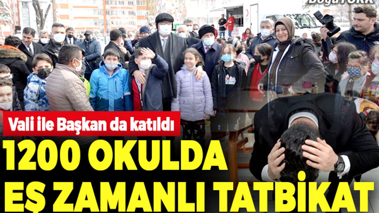 Erzurum'da bin 200 okulda 155 bin öğrenciyle deprem tatbikatı