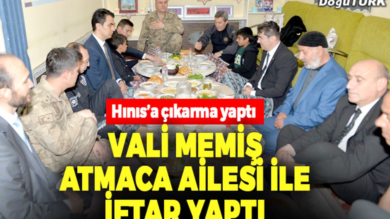 Vali Memiş Atmaca ailesine konuk oldu