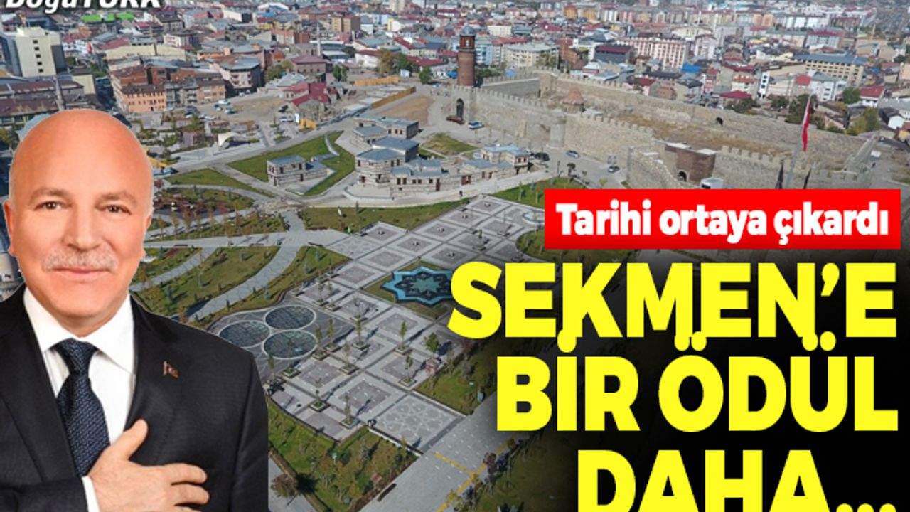 Başkan Sekmen'e bir ödül daha...