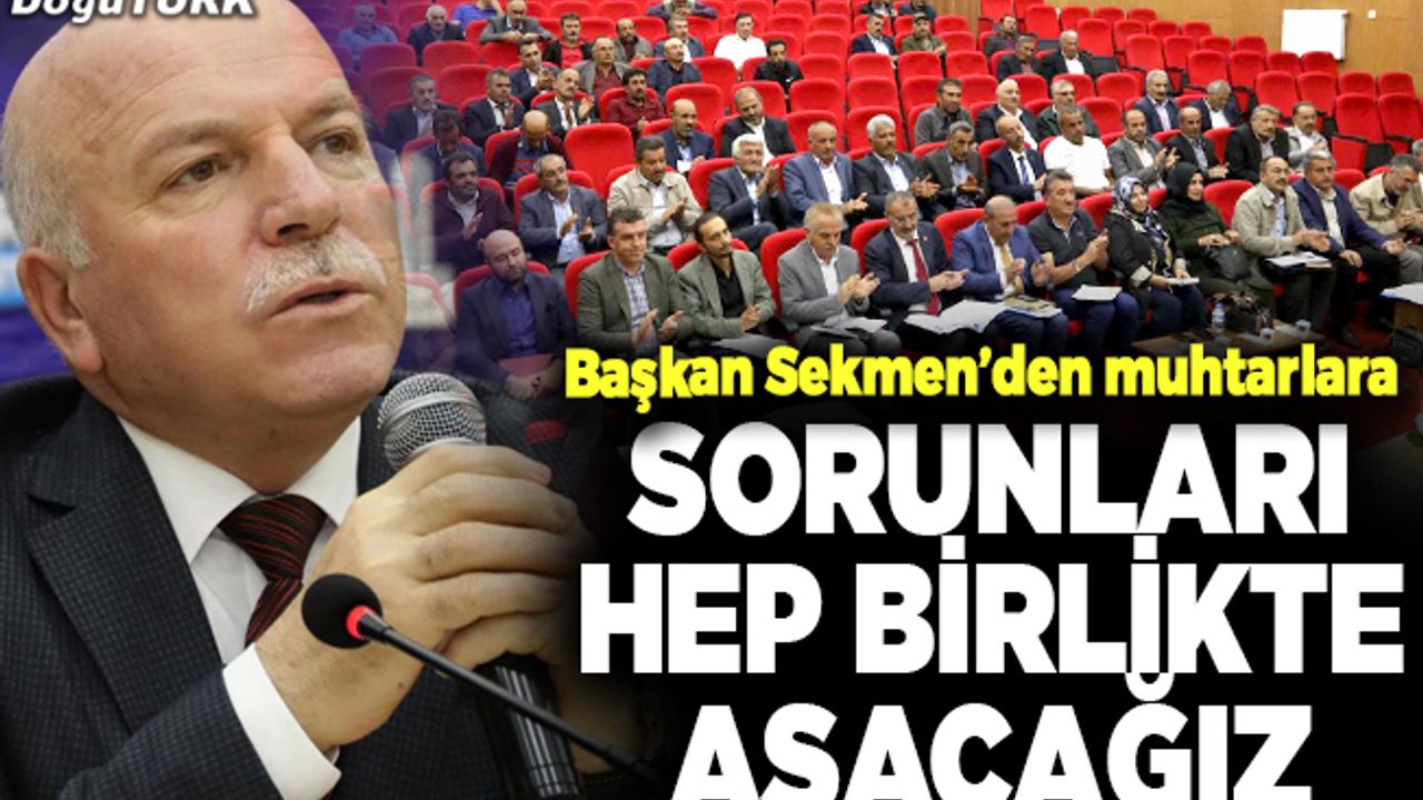 Başkan Sekmen: Sorunları hep birlikte aşacağız