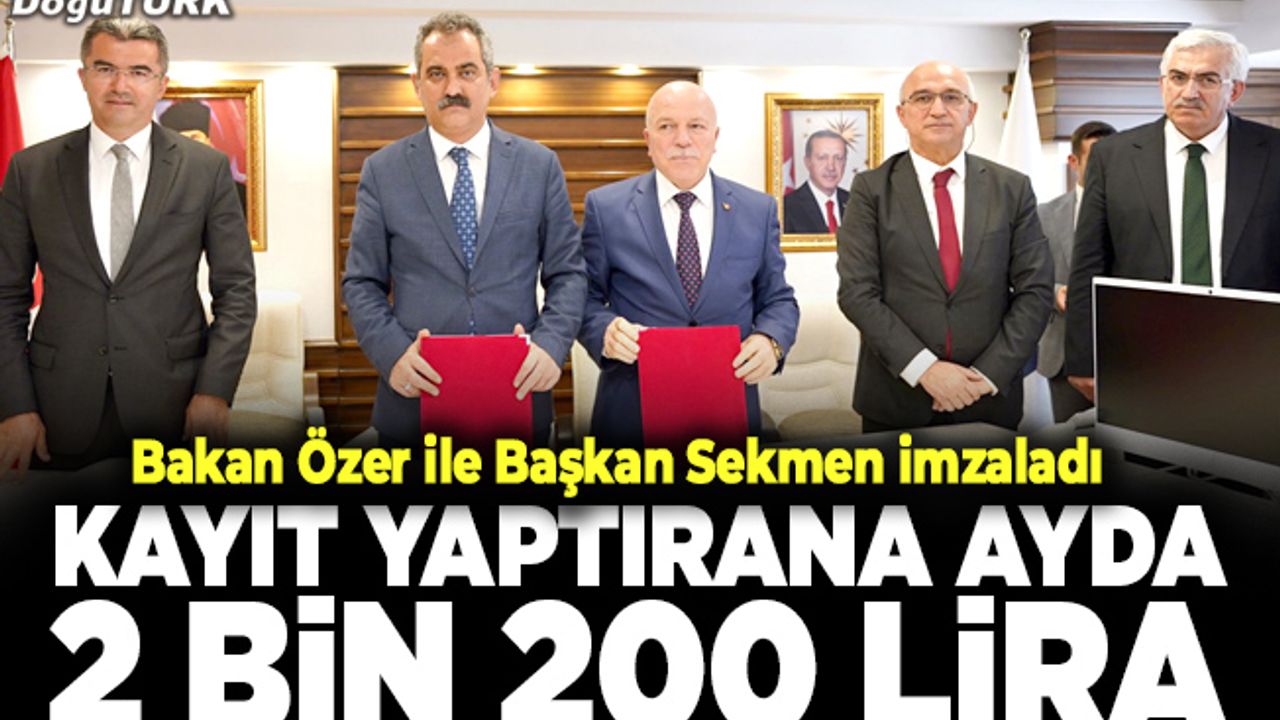MEB-Büyükşehir işbirliği: Öğrenci başı 2 bin 200 lira