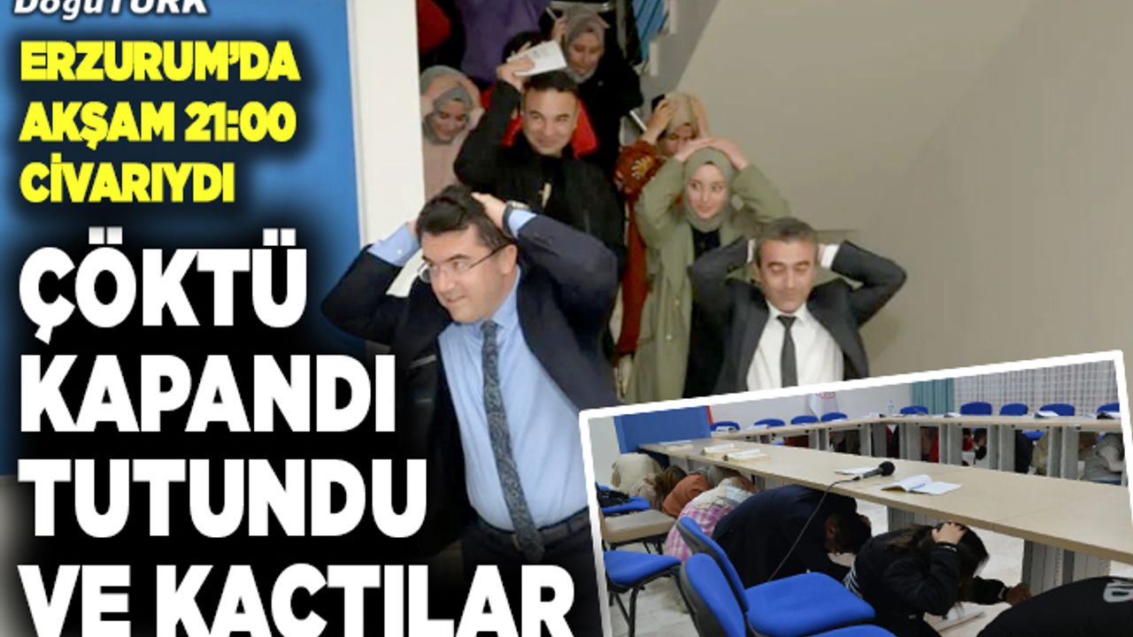 Erzurum'da “Çök-Kapan-Tutun ve Tahliye” tatbikatı