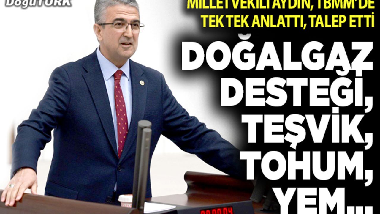 Milletvekili Aydın, TBMM’de Erzurum için taleplerini sıraladı