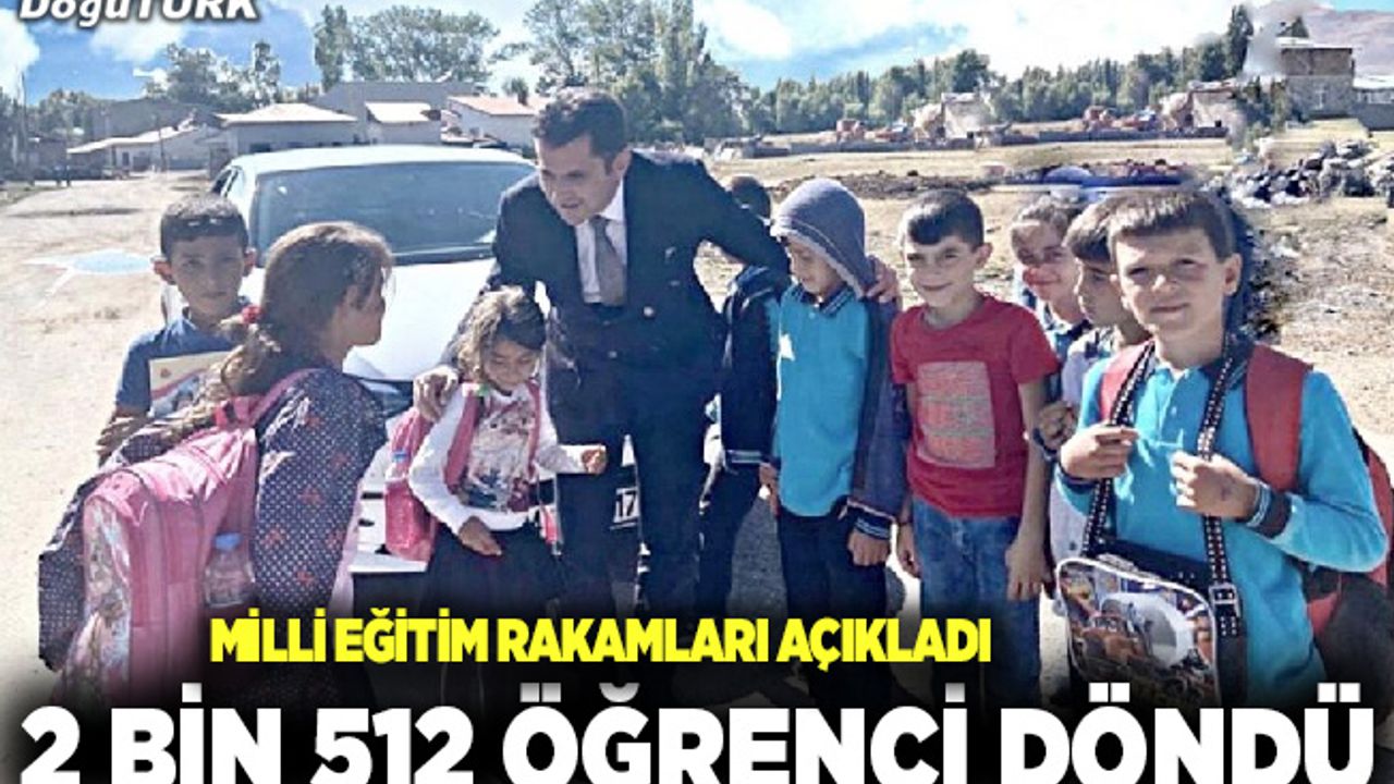 2 bin 512 öğrenci eğitime geri döndü