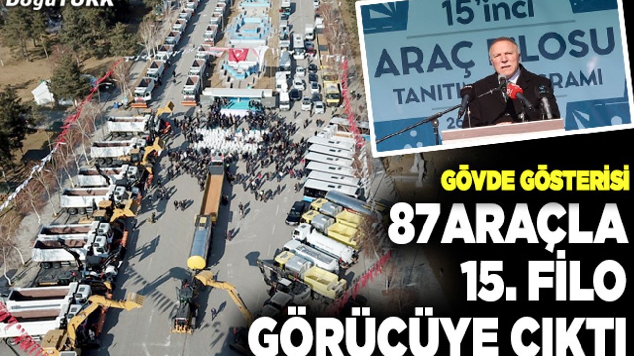 Büyükşehirin 87 araçlı 15. araç filosu görücüye çıktı