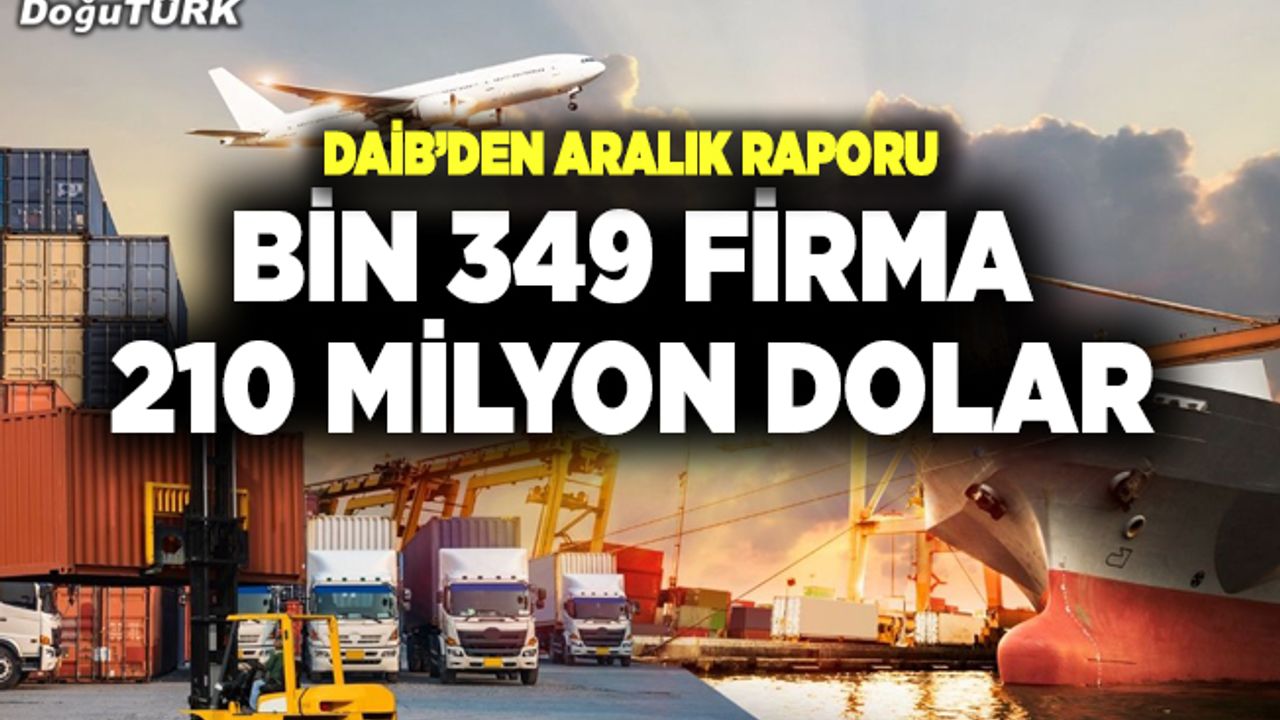 DAİB firmalarından 210 milyon dolarlık ihracat