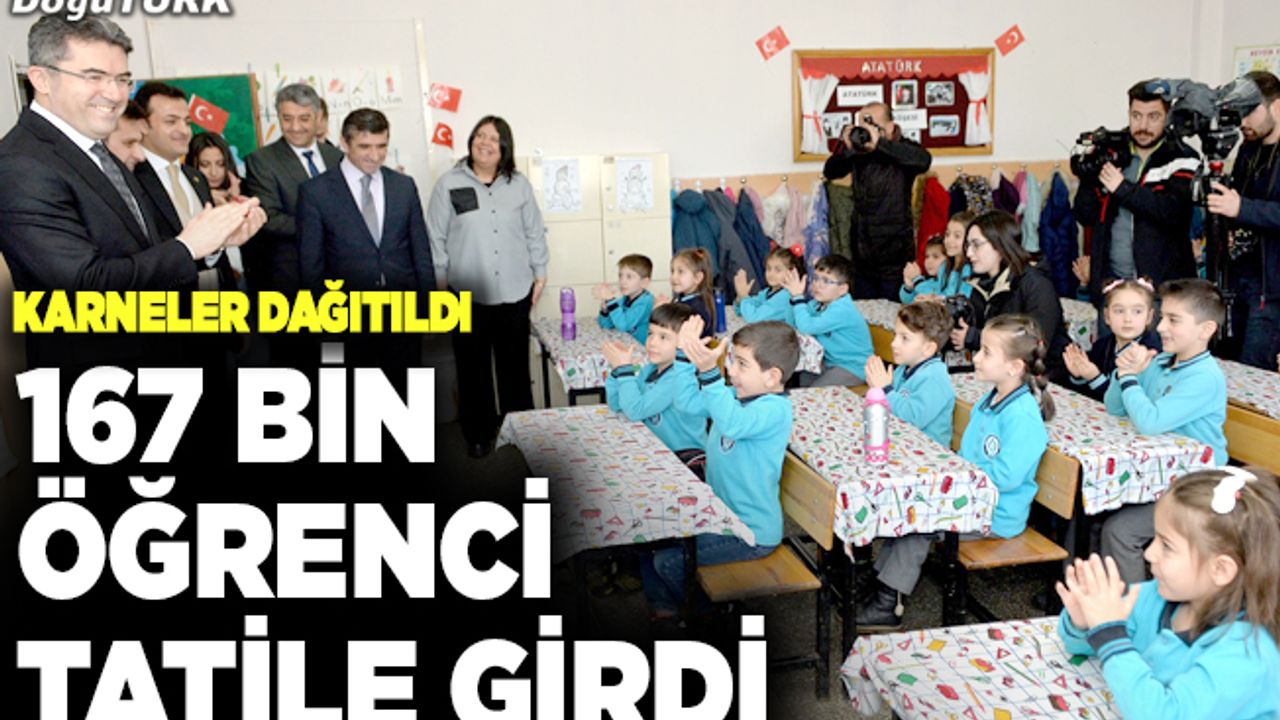 Erzurum’da 167 bin öğrenci karne sevinci yaşadı
