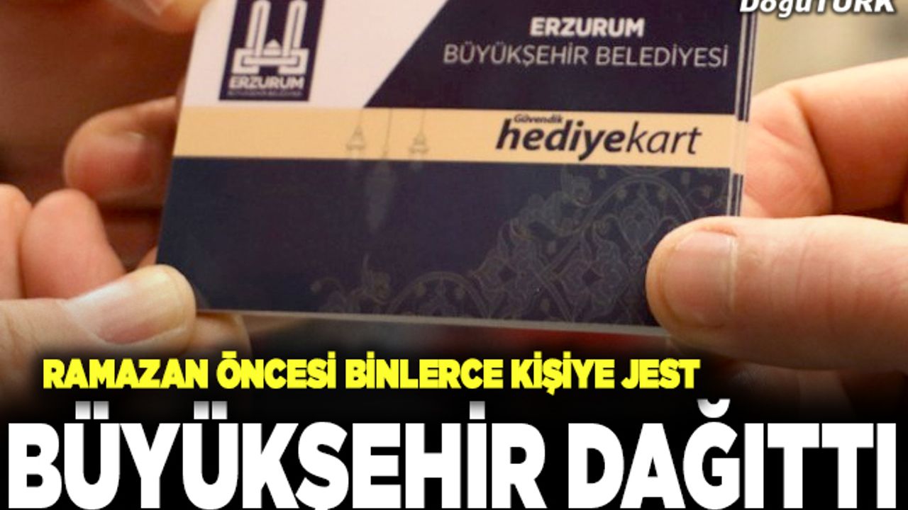 Büyükşehir’den ramazan öncesi hediye kartı jesti