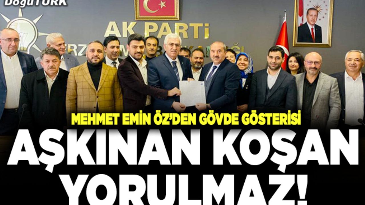Mehmet Emin Öz’den gövde gösterisi; Aşkınan koşan yorulmaz!