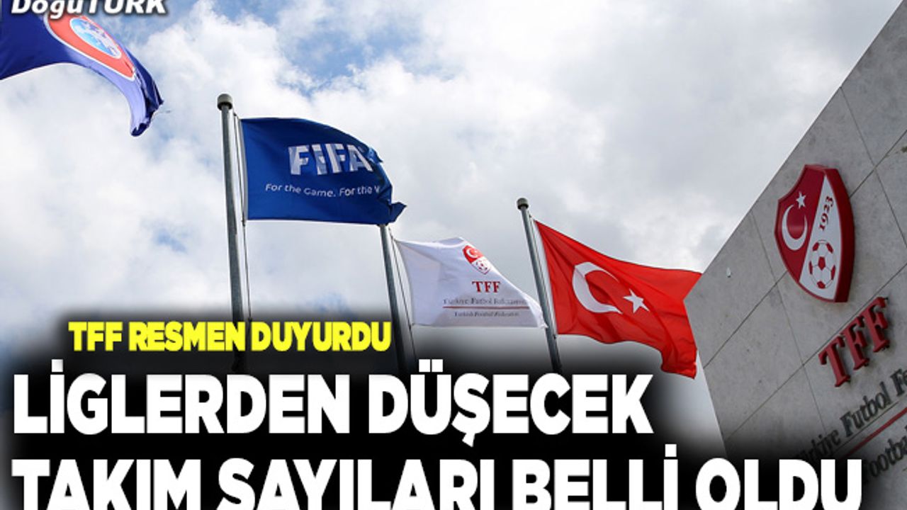 TFF, liglerden küme düşecek takım sayısını belirledi